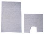Cotton Bath Mat Set 2 Piece - Bath Mat and Pedestal Mat (8 Colours)